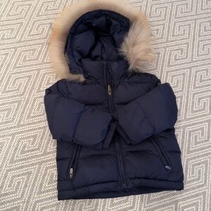 Il Gufo unisex down jacket with fur hood size 3